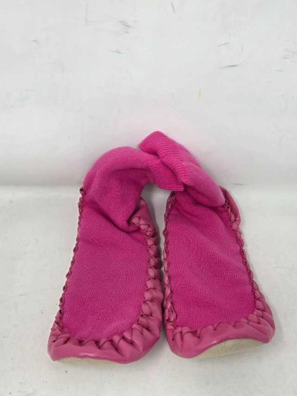 NWOT 3Y-5Y Hanna Andersson pink moccasin slipper socks for toddler girl's